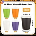 thumbnail image 2 of 60 Pieces Halloween Party Cups 9 Ounce Disposable Paper Cups Black and Orange Drinking Cup Cold Hot Drink Table Decor Supplies for Halloween Party, DIY, and Holiday, 5 Colors, 2 of 14