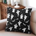 thumbnail image 3 of Halloween Throw Pillow Cases Happy Halloween Spider Bat Pillow Cases Sofa Bed Throw Cushion Cover for Living Room Decoration,16x16 Inch (2Pcs), 3 of 6