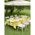 thumbnail image 4 of Outdoor Tablecloth with Umbrella Hole for Patio/Picnic/Party/Camping, Yellow Lemon Waterproof Table Cloth Rectangle Table Cover Washable, Summer Botanical Lemons Cute Yellow (60"x 84"), 4 of 8