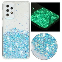 Fluorescent Case for Samsung Galaxy A23 5G, Luxury Glitter Glow in The Darkness Noctiluncent Back Cover Luminous Shining Shockproof Protective Slim Phone Case for Samsung Galaxy A23 5G, Blue