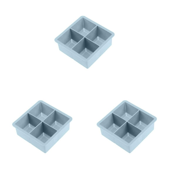 Large Ice Cube Tray for & - 2 Inch Big Square Silicone Ice Cube Molds with Lid - Old Fashioned Huge Ice Cubes for Whisky, Scotch - BPA Free & Stackable