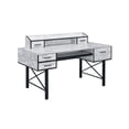 thumbnail image 2 of Acme Furniture Safea Writing Desk, Weathered White and Black, 2 of 2