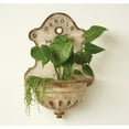 thumbnail image 4 of Creative Co-Op Metal Wall-Mounted Planter with Distressed Finish, Cream, 4 of 10