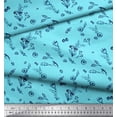 thumbnail image 3 of Soimoi Blue Poly Georgette Fabric Leaves & Tulip Floral Fabric Prints By Yard 42 Inch Wide, 3 of 3