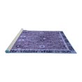 thumbnail image 2 of Ahgly Company Machine Washable Indoor Rectangle Oriental Blue Traditional Area Rugs, 6' x 9', 2 of 4