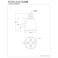 thumbnail image 3 of Kingston Brass K137A1 - Alcachofa De Ducha Estilo Victoriano (Cromo Pulido), 3 of 4