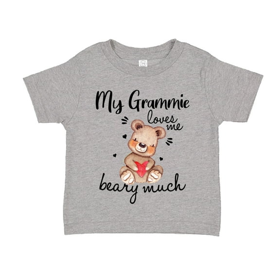 My Grammie Loves Me Beary Much Toddler T-Shirt 2T Athletic Heather