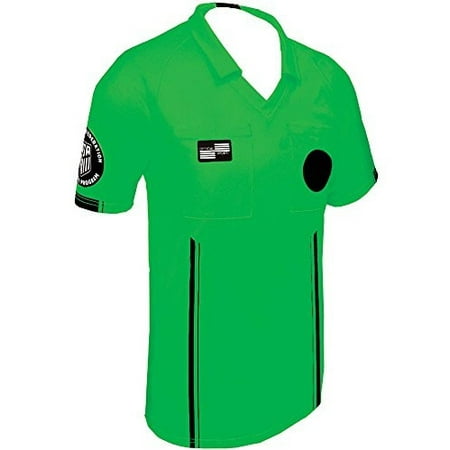 new ussf mens economy soccer referee ss shirt green /