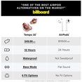 thumbnail image 3 of Earbuds inalámbricos Tempo 30 Rose Gold para mujeres con oídos pequeños, cute pink, bajos potentes, resistentes al sudor IPX7, batería de 32 horas, regalo para mujeres, 3 of 3