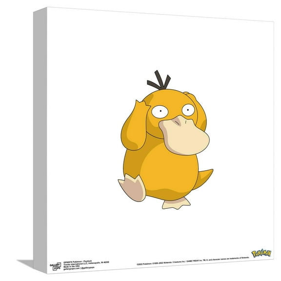Gallery Pops Pokémon - Psyduck Canvas Wall Art, Unframed Version, 12" x 12"