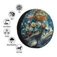 thumbnail image 4 of Rateoe Colorful Plant Turtle Pattern Tire Cover Wheel Protectors Weatherproof Wheel Covers Universal Fit for Trailer Rv SUV Truck Camper Travel Trailers Accessories-17 inch, 4 of 6