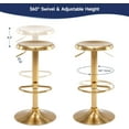 thumbnail image 4 of Brage Living Bar Stools, Adjustable Height Swivel Bar Stools, Metal Airlift Barstools, Backless Counter Height Bar Chairs for Kitchen Dining Room Pub Cafe 1Pc (Gold), 4 of 6
