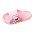 thumbnail image 3 of Zanarzt Kids Cloud Slippers Girls Kids Open Toe Comfy Cloud Slides Slippers Lightweight Soft Non Slip Sandals for Toddler Girls Children Bathroom Shower Summer Pool Beach Slippers Red,US 8, 3 of 4