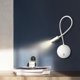thumbnail image 3 of Luz de lectura de montaje en pared, lámpara de lectura de cama enfocada, atenuación, luces de cabecera, control táctil, salida USB, cuello de cisne flexible, apariencia simple y fácil de instalar ShuxiuWang 1327533075800, 3 of 5