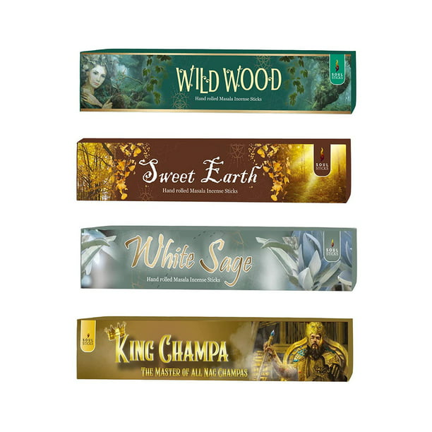 walmart.com | Soul Sticks Variety 4 Pack | Hand Rolled Natural Incense Sticks for Space Clearing Removing Negative Energy Meditation | Nature's Love