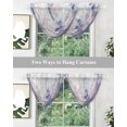 thumbnail image 5 of Waterfall Valances for Windows, Lavender Kitchen Sheer Valance Curtains, Pastoral Pastel Purple Pink Wildflower Rod Pocket Elegant Swag Valances for Living Room Bedroom, 47.2"x38.5", 1 Panel, 5 of 8