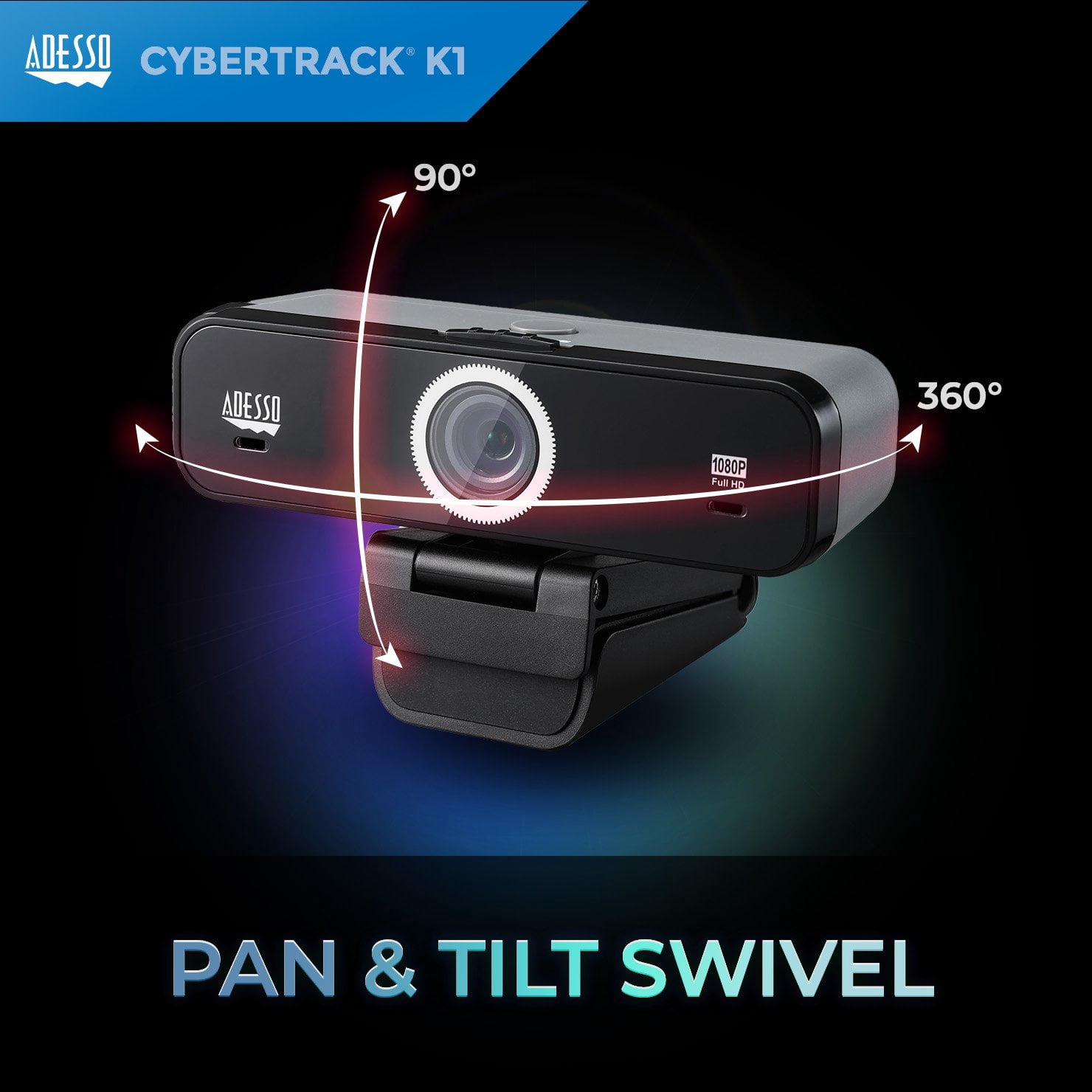Webcam with Microphone True 1080P Full HD USB Web camera with Adjustable View Angle, Noise Cancellation for Zoom, Skype, Teams, Conferencing, Work with Windows and Mac