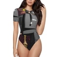 thumbnail image 1 of Rocae Roblox pour une Pièce Col Rond Manches Courtes Justaucorps pour Femmes Justaucorps Basique Décontracté Combinaison Quotidienne T-Shirts-Xx-Grand, 1 of 7