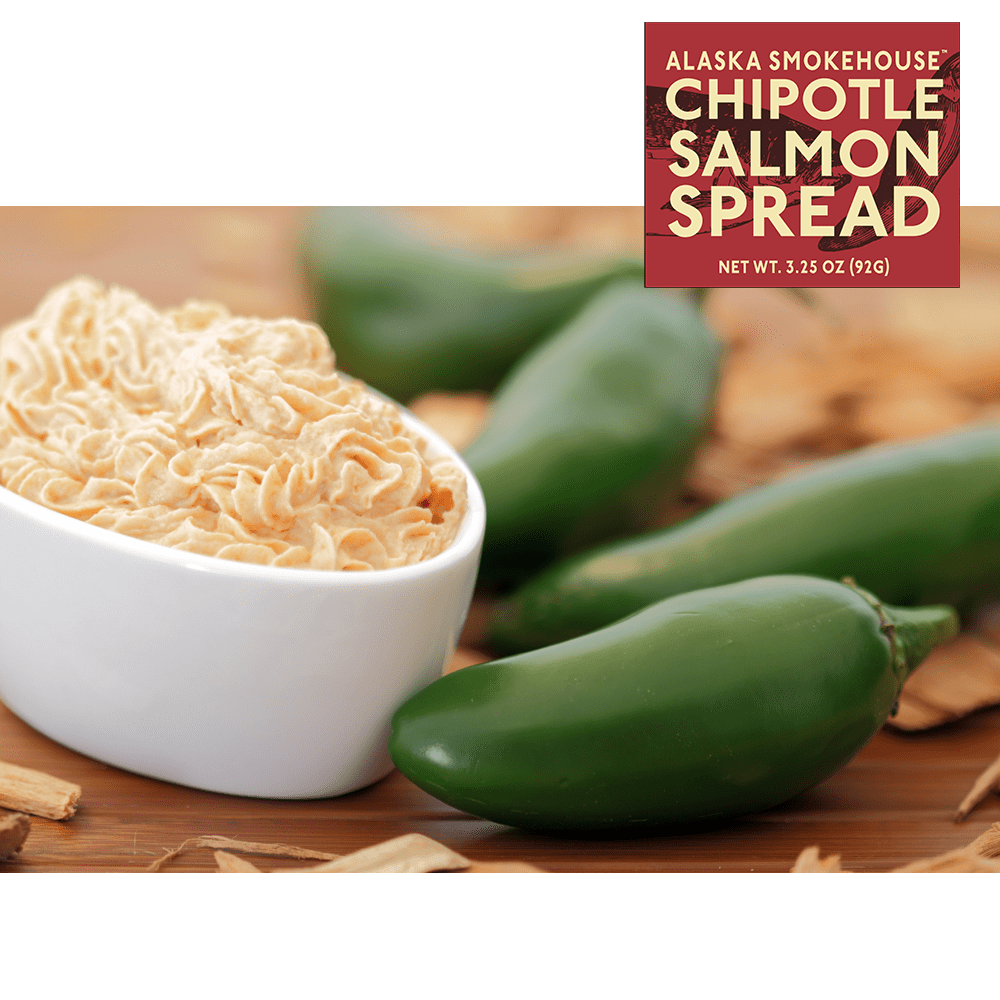 Alaska Smokehouse 3.25oz Chipotle Salmon Spread, Made with Wild Alaskan Pink Salmon and Cream Cheese
