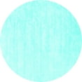 thumbnail image 1 of Ahgly Company Indoor Round Abstract Turquoise Blue Contemporary Area Rugs, 8' Round, 1 of 4