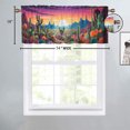 thumbnail image 4 of Cactus Valance Curtain for Kitchen Tropical Plants Flowers Succulent Desert Mountain Landscape Window Valance for Living Room Bedroom, Kitchen Valance Rod Pocket Window Curtain 54 by 18 in, 1 Panel, 4 of 6
