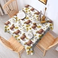 thumbnail image 2 of Highland Cow Sunflower Cow Pattern Square Tablecloth,Waterproof Square Table Cover,Wipeable Spillproof Washable Table Cover for Home Kitchen Party Decor 52"x52"(132x132cm), 2 of 6
