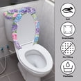 thumbnail image 3 of HELLHERO Hydrangea Floral Toilet Seat Covers, Washable and Reusable Easy to Install Polyester Toilet Seat Protector, 3 of 8