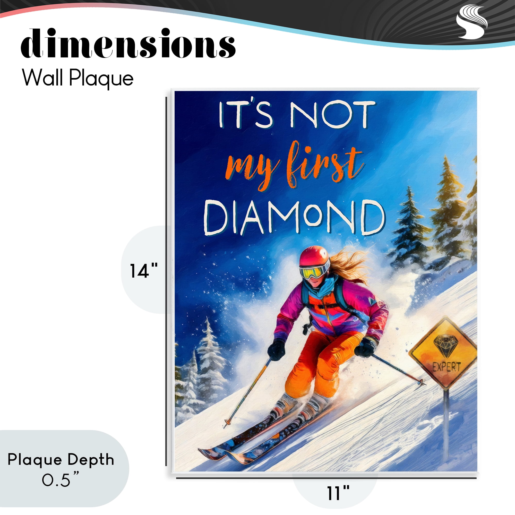Stupell Industries Not My First Diamond Wall Plaque Art, design by Grotto Studios