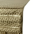 thumbnail image 6 of Decorative Gold Table Runner 8 Seater Table Runner (14 x 108 inch), Mosaic, Tassels, Pintucks & Textured Table Runner, Silk fabric Table Linen, Geometric Pattern Modern - Mosaic Decor, 6 of 10