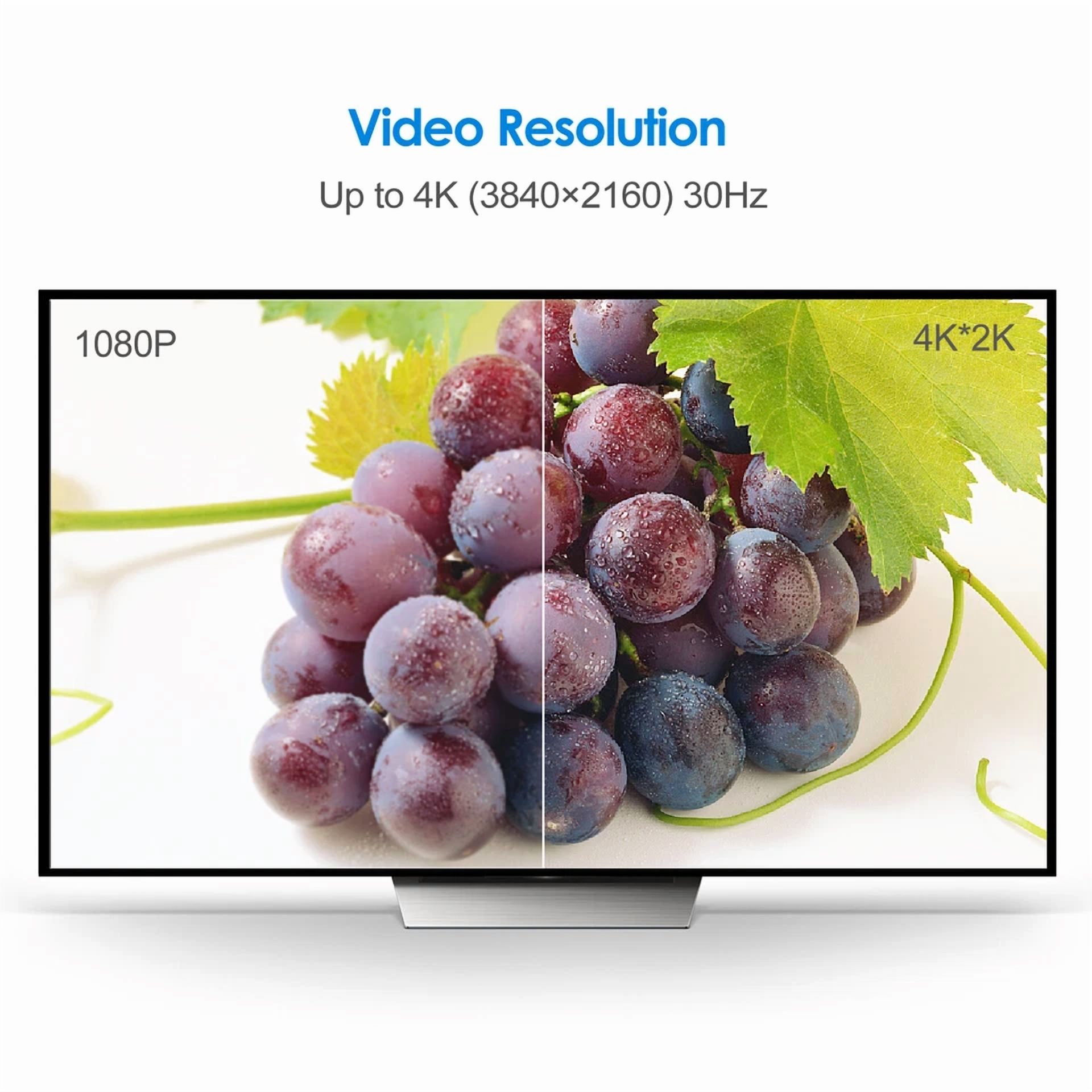 BUTTERFLY- Rankie Mini Displayport To Displayport Cable, Mini Dp To Dp, 4K Ready, 6 Feet