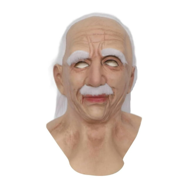 Máscara de hombre realista, máscara de Halloween, cara humana, máscara de fiesta de disfraces novedosa, decoración de Halloween para teatros festivos, estilo B