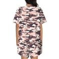 thumbnail image 4 of Womens Pajama Sets With Pocket, Camouflage Pink Lounge Sets Short Sleeve Sleepwear PJ Sets for Women, 4 of 6