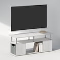 thumbnail image 4 of Furinno JAYA Utility Design Coffee Table, White Oak, Stainless Steel Tubes, 4 of 6