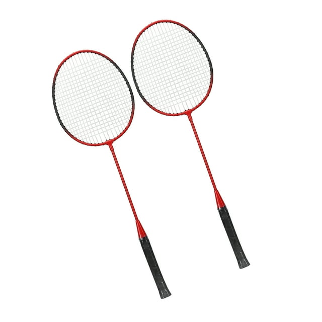 Badminton Racket Set of 2 Professional Iron Alloy 65 X 20 Cm Badminton Racket Shuttlecock Racket with Racket Bag for Beginner Training, 2025 Blue,Red