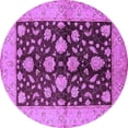 thumbnail image 1 of Ahgly Company Indoor Round Oriental Purple Traditional Area Rugs, 7' Round, 1 of 4