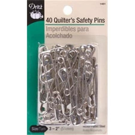 UPC: 0072879102765 | Dritz Quilter s Safety Pins 40/Pkg-Nickel Size 3