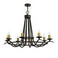 thumbnail image 4 of Meyda Tiffany 117861 Octavia 8 Light 38" Wide Taper Candle Style Chandelier - Chestnut, 4 of 5