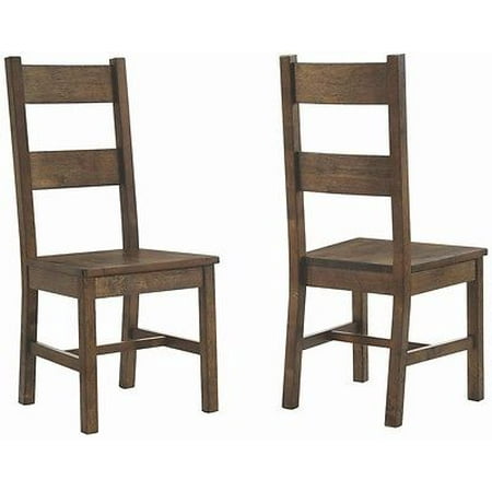 Golden Brown Rustic Dining Side Chair by Coaster 107042 - Set of 2