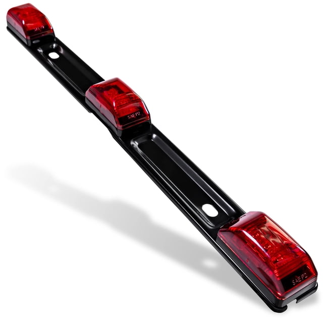 Barra de luces TRUE MODS para remolque, 15 pulgadas, 9 LED, 3 rojas, 12 V, IP67