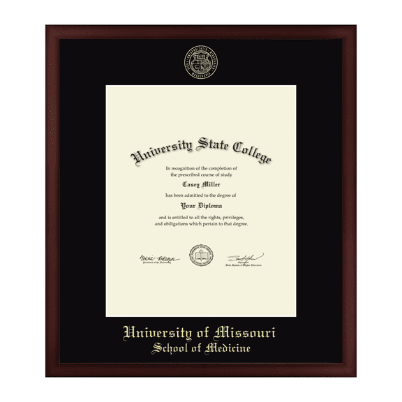 Framerly - Mizzou Medicine Diploma Frame with Black Mat