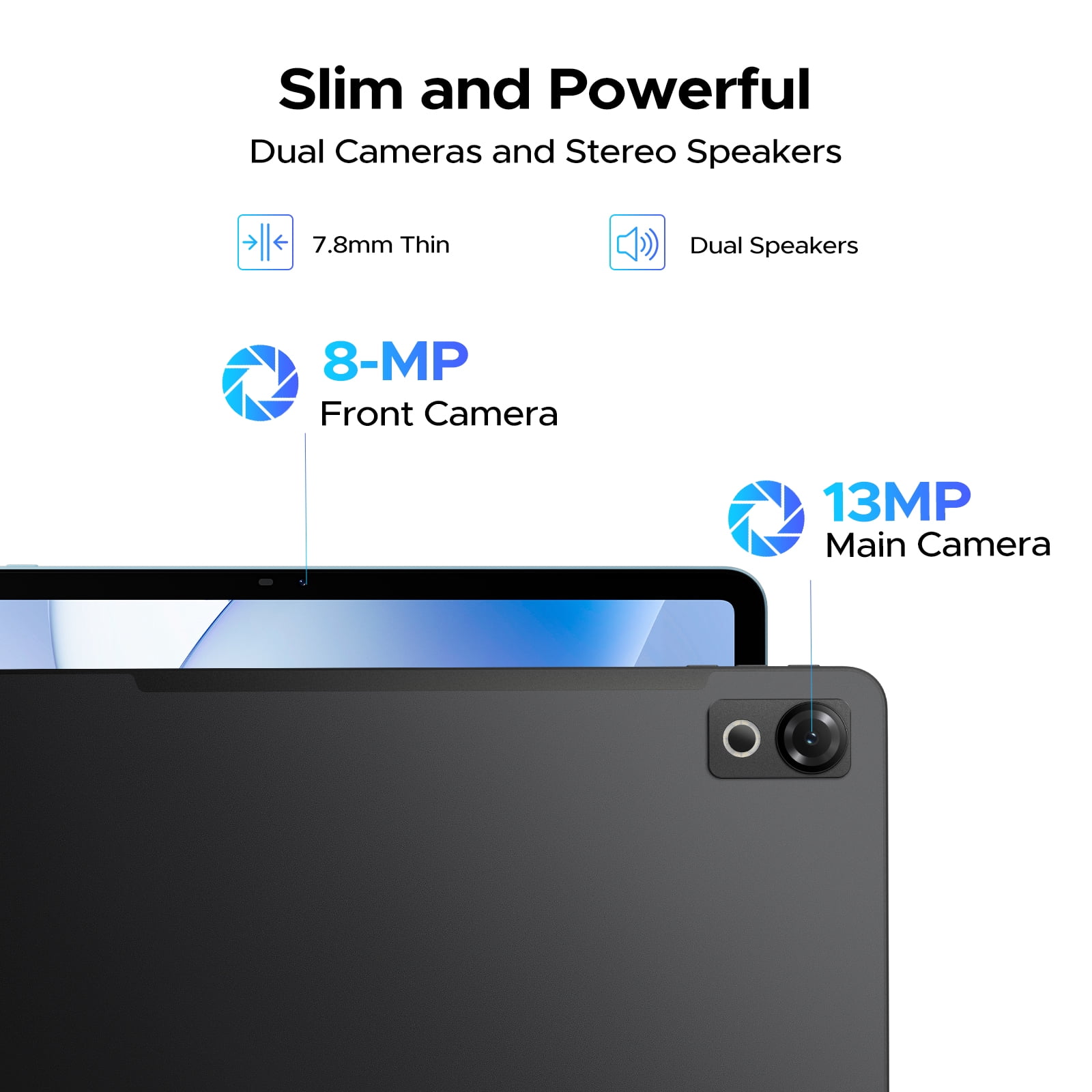 Aorlym P12 12 inch Tablet, Tablet Android 16, 48GB RAM+128GB ROM/2TB TF, T7280 Octa-core, Gemini AI, IPS 2.4K 120Hz Display, 10000mAh/18W, 5G WiFi, 8MP+13MP, GPS, Face ID, OTG, Tablet with Keyboard