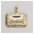 thumbnail image 4 of Diamond-Cut Nugget-Frame Last Supper Pendant Unisex Adult Solid 10K Yellow Gold, All Sizes - Goldum NYC, 4 of 6