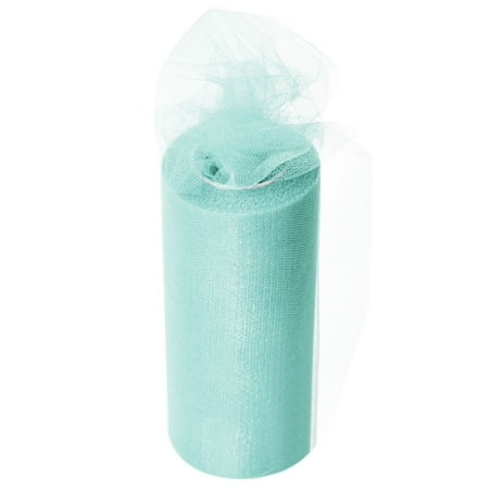 

Farfi 22m Elastic Tulle Mesh Table Skirt Tablecloth DIY Craft Wedding Party Decor (Mint Green)