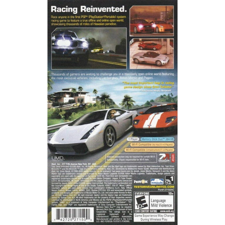 Test Drive Unlimited - PlayStation Portable - Walmart.com