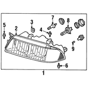 Genuine OE Mitsubishi Composite Assembly - MR476936