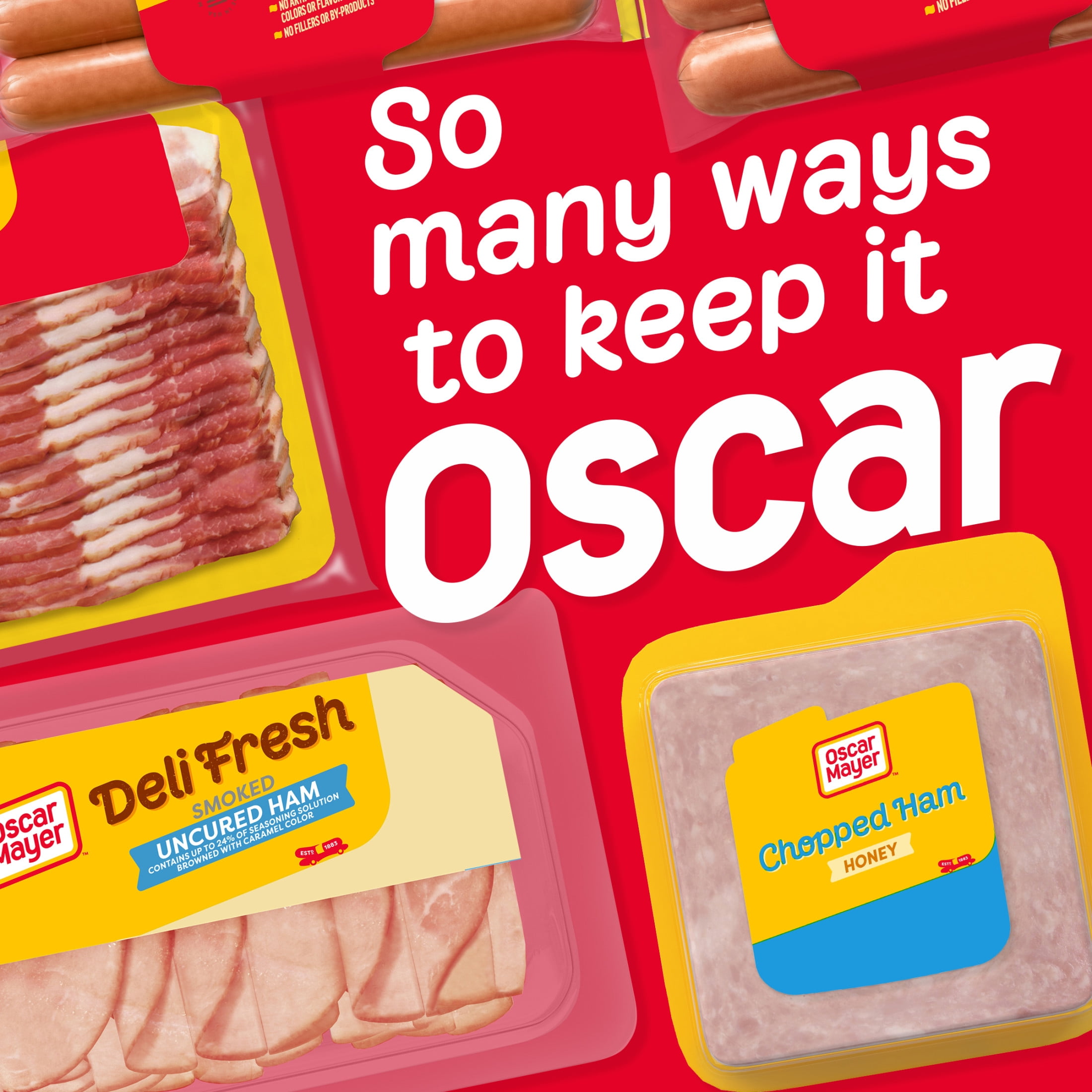 Oscar Mayer Sliced Deli Meat, for Sandwiches and Easy Lunches, Honey Chopped Ham & Water Product, 35% of Weight Is Added Ingredients, 16 oz