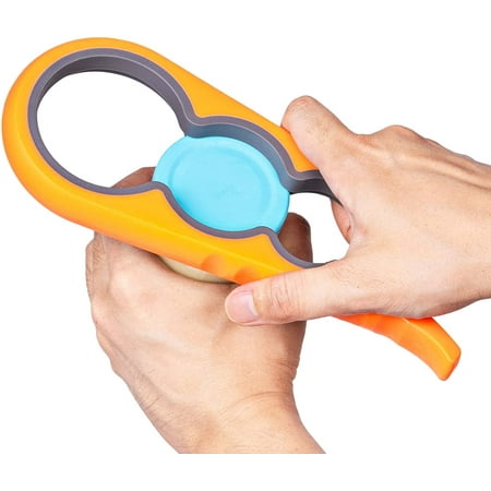 

Jar Opener Non Slip Jar Bottle Opener Jar Gripper for Weak Hands Seniors With Arthritis and Children 4 in 1 Multi-Function Colorful Can Opener Get Lids Off Easily Orange