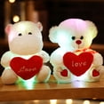 thumbnail image 3 of Oso de peluche LED creativo de 30 cm con luz, peluche de alpaca, unicornio, regalo de Navidad brillante para niños, almohada, 3 of 6
