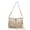 Beige, variant on Fringe Purses for Women, Vintage PU Leather Tassel Purse Hobo Bag, Gothic Punk Studded Crossbody Bag Shoulder Bag