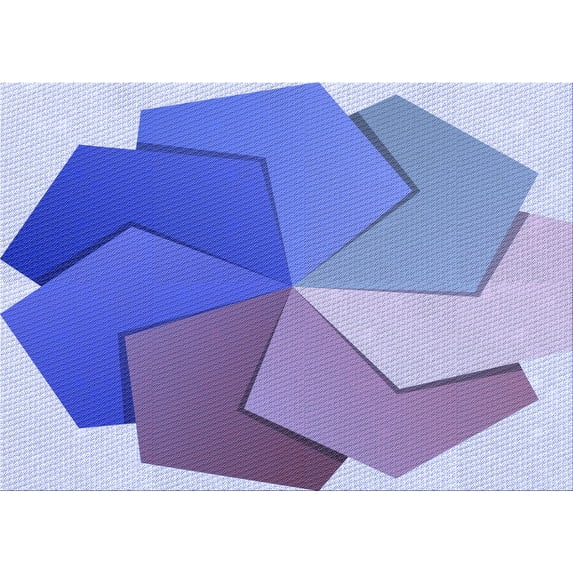 Ahgly Company Indoor Rectangle Patterned Pastel Blue Area Rugs, 2' x 4'